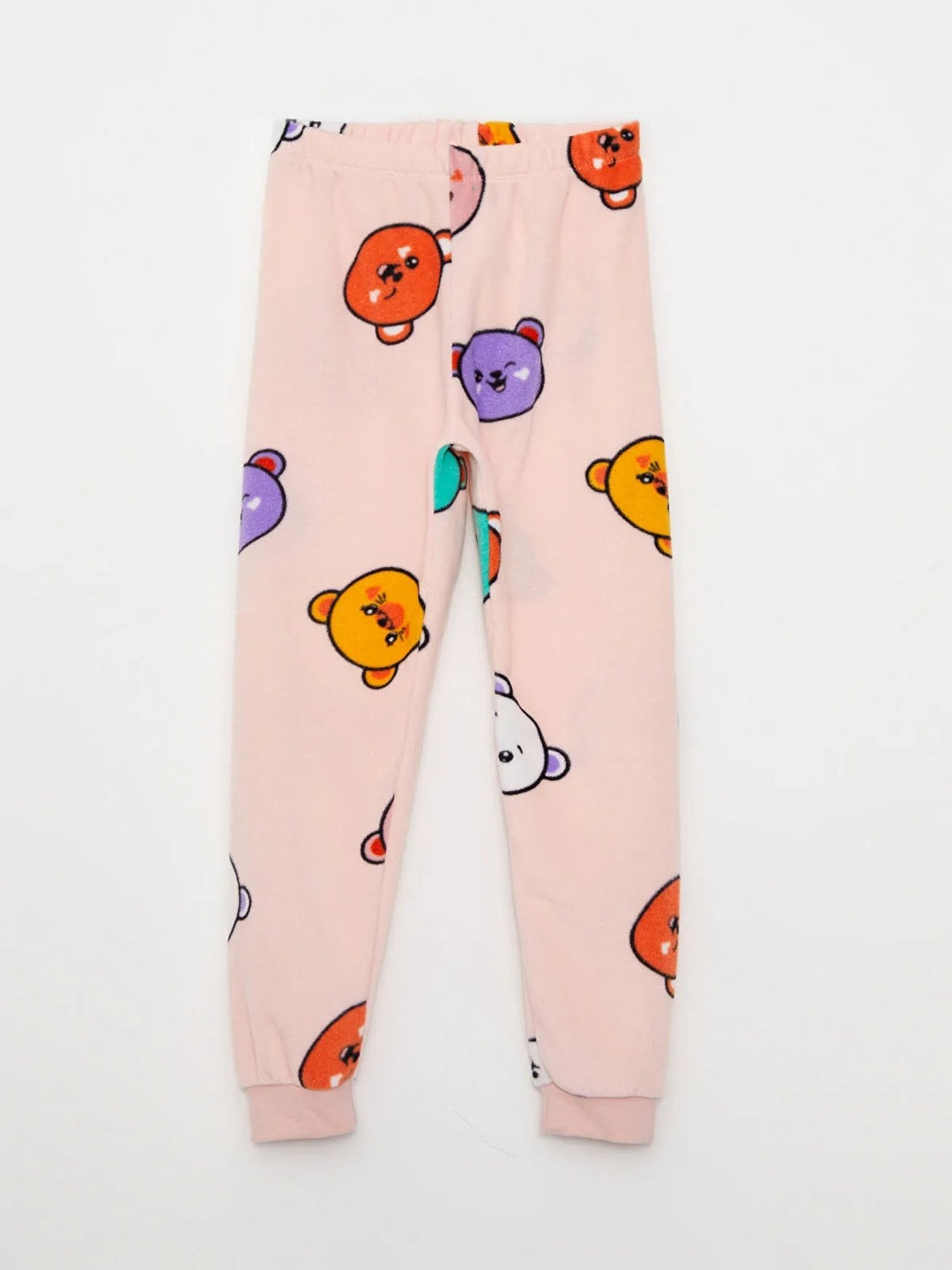 Crew Neck Embroidered Long Sleeve Fleece Girl Pajama Set