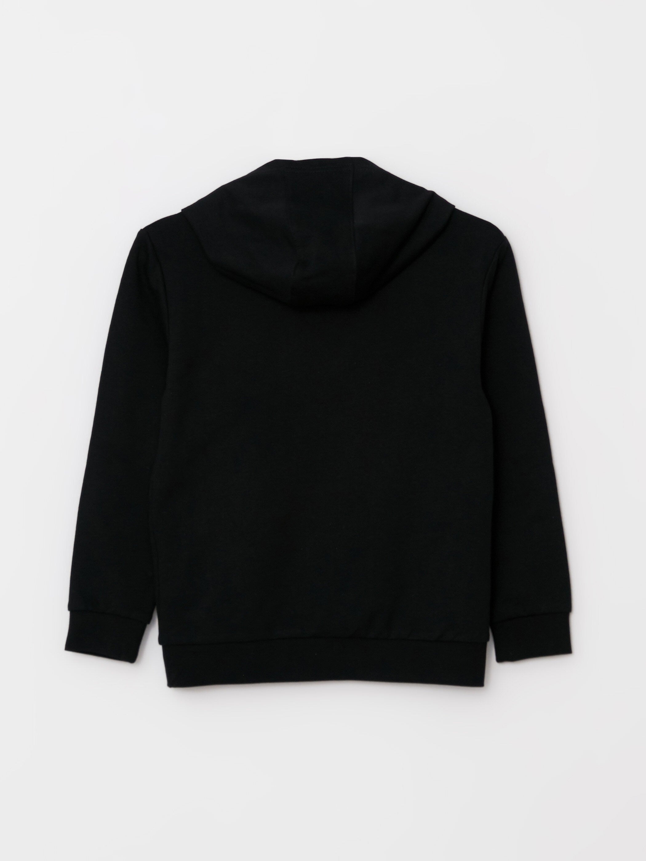 Basic Hooded Long Sleeve Boys Sweatshirt