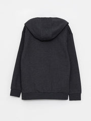 Basic Hooded Long Sleeve Boys Sweatshirt