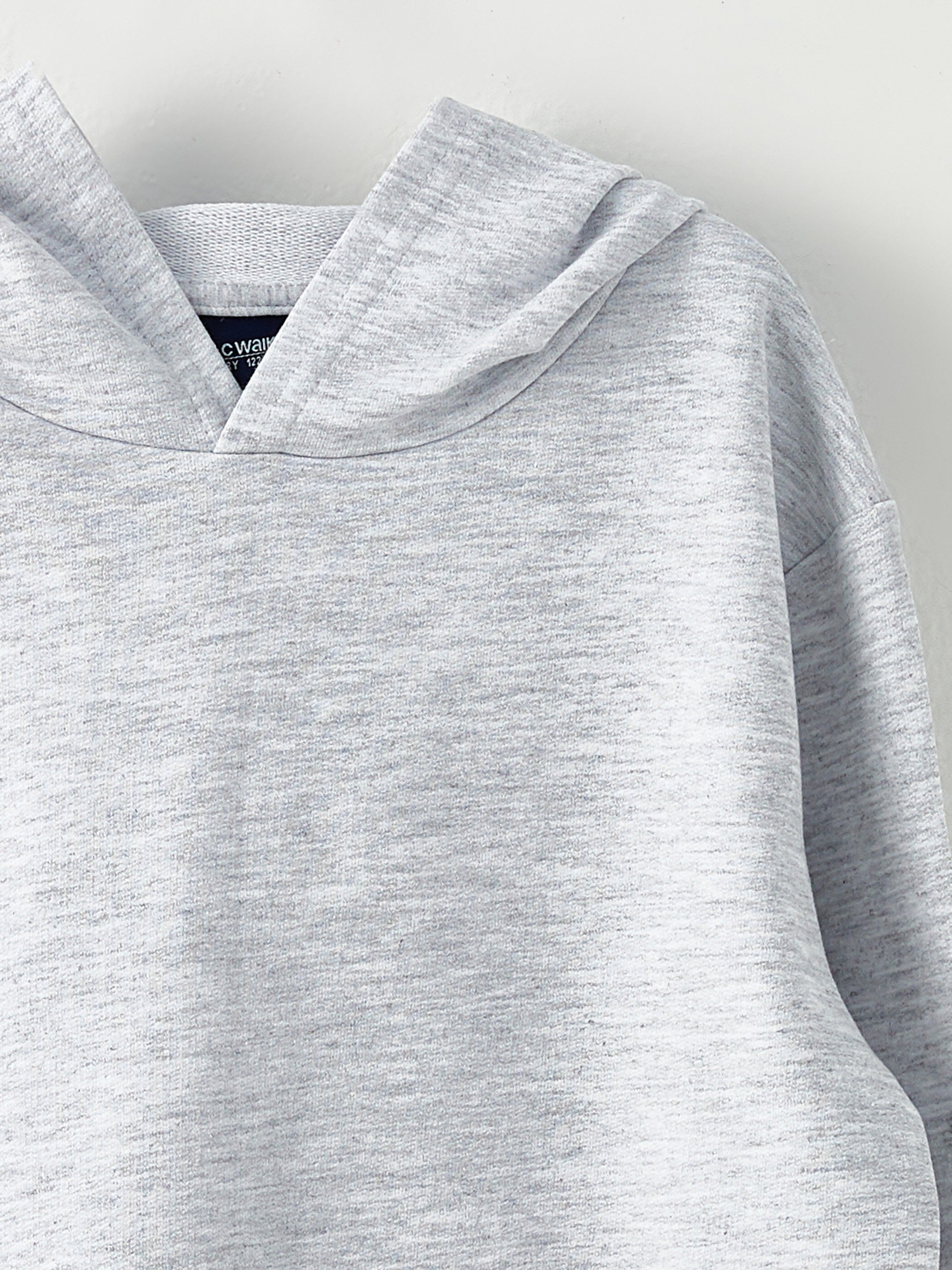 Basic Hooded Long Sleeve Boys Sweatshirt