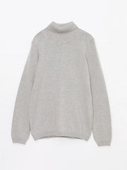 Turtleneck Basic Long Sleeve Girls Knitwear Sweater