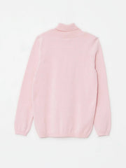 Turtleneck Basic Long Sleeve Girls Knitwear Sweater