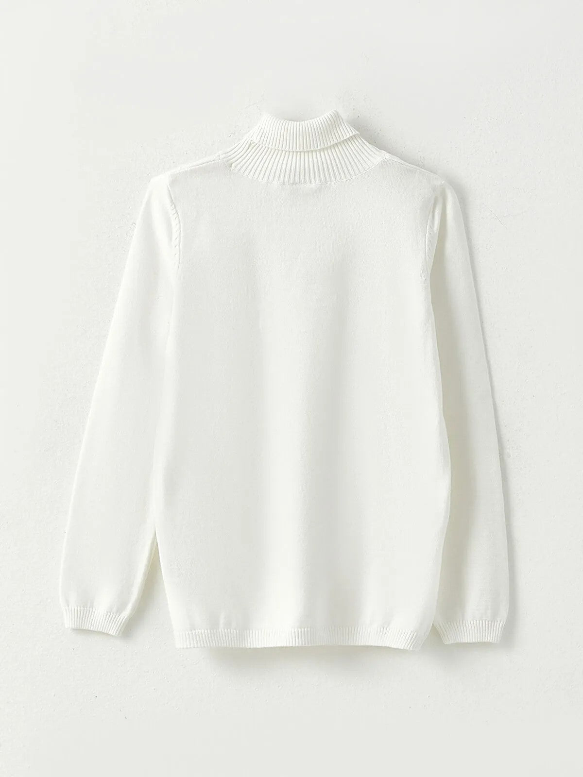 Turtleneck Basic Long Sleeve Girls Knitwear Sweater