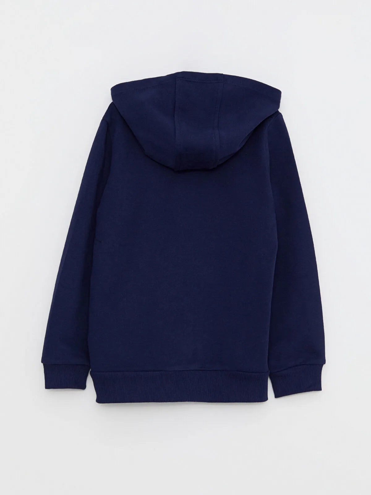 Hooded Basic Long Sleeve Girls Zippered Sweatshirt
