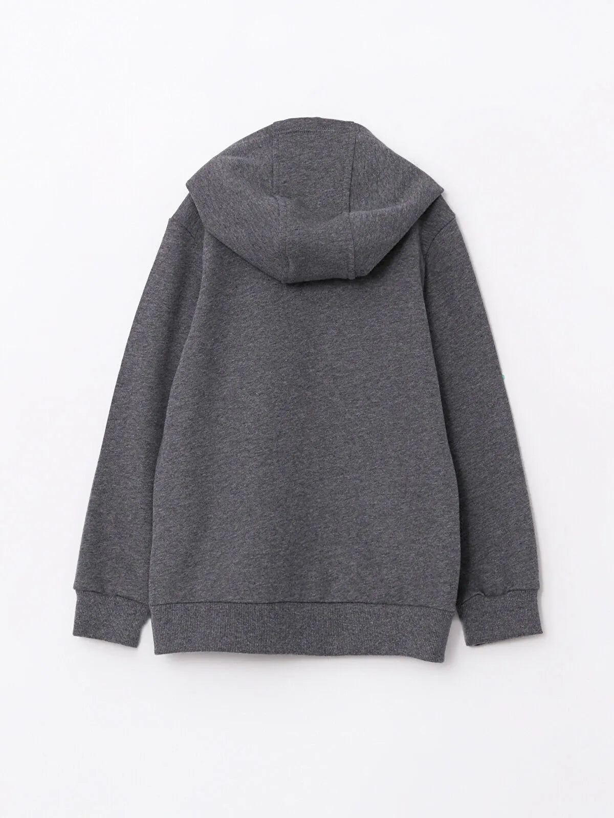 Hooded Basic Long Sleeve Girls Zippered Sweatshirt