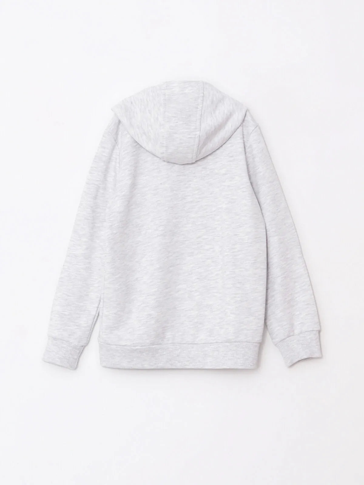 Hooded Basic Long Sleeve Girls Zippered Sweatshirt