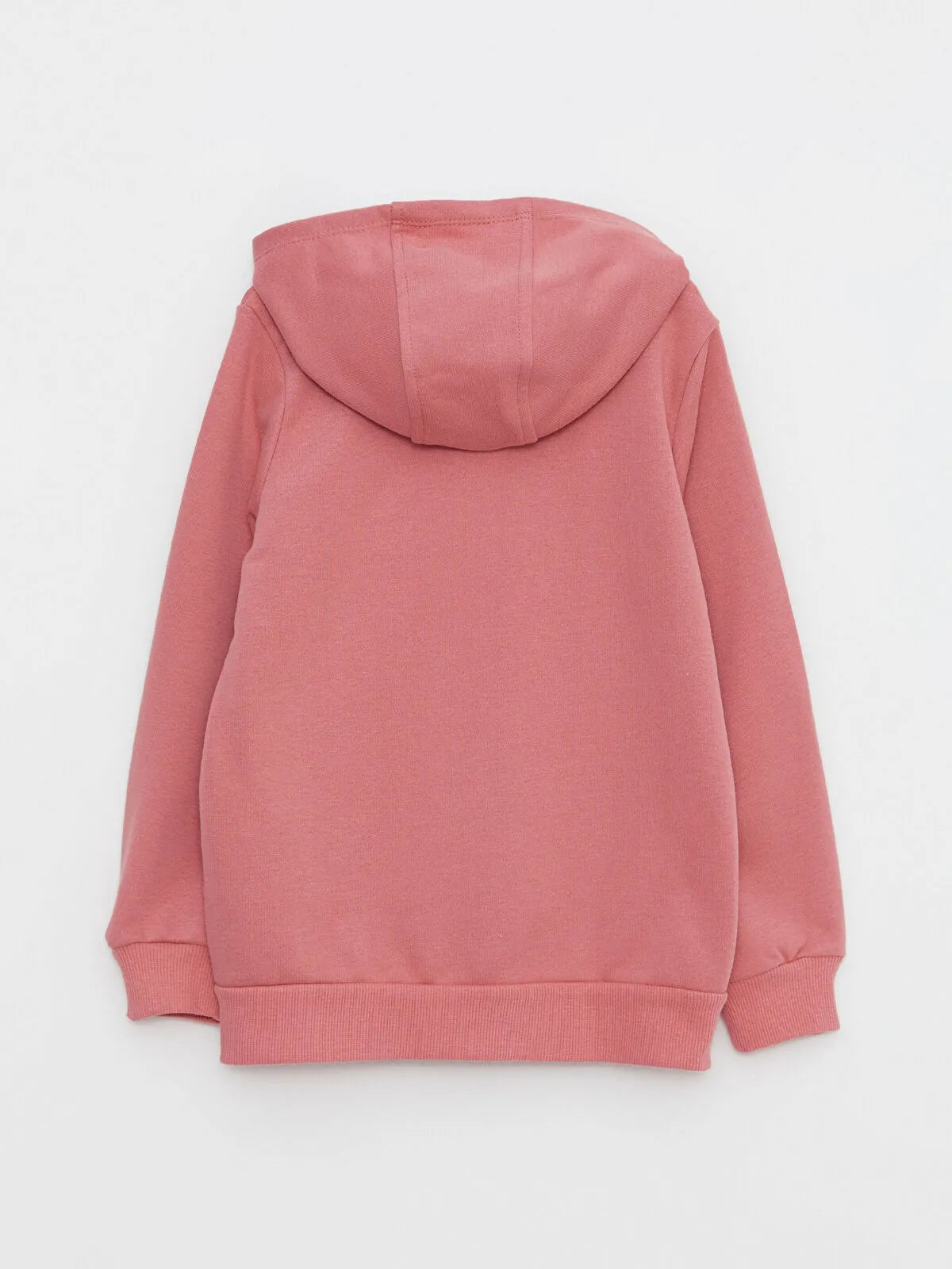 Hooded Basic Long Sleeve Girls Zippered Sweatshirt