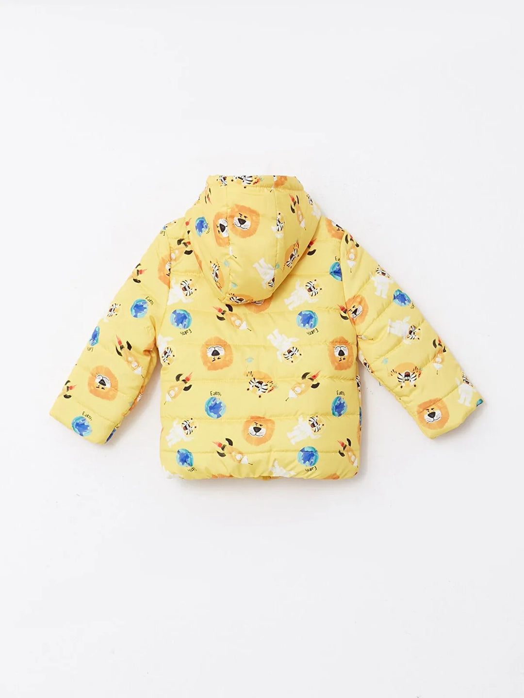 Hooded Long Sleeve Printed Baby Boy Coat