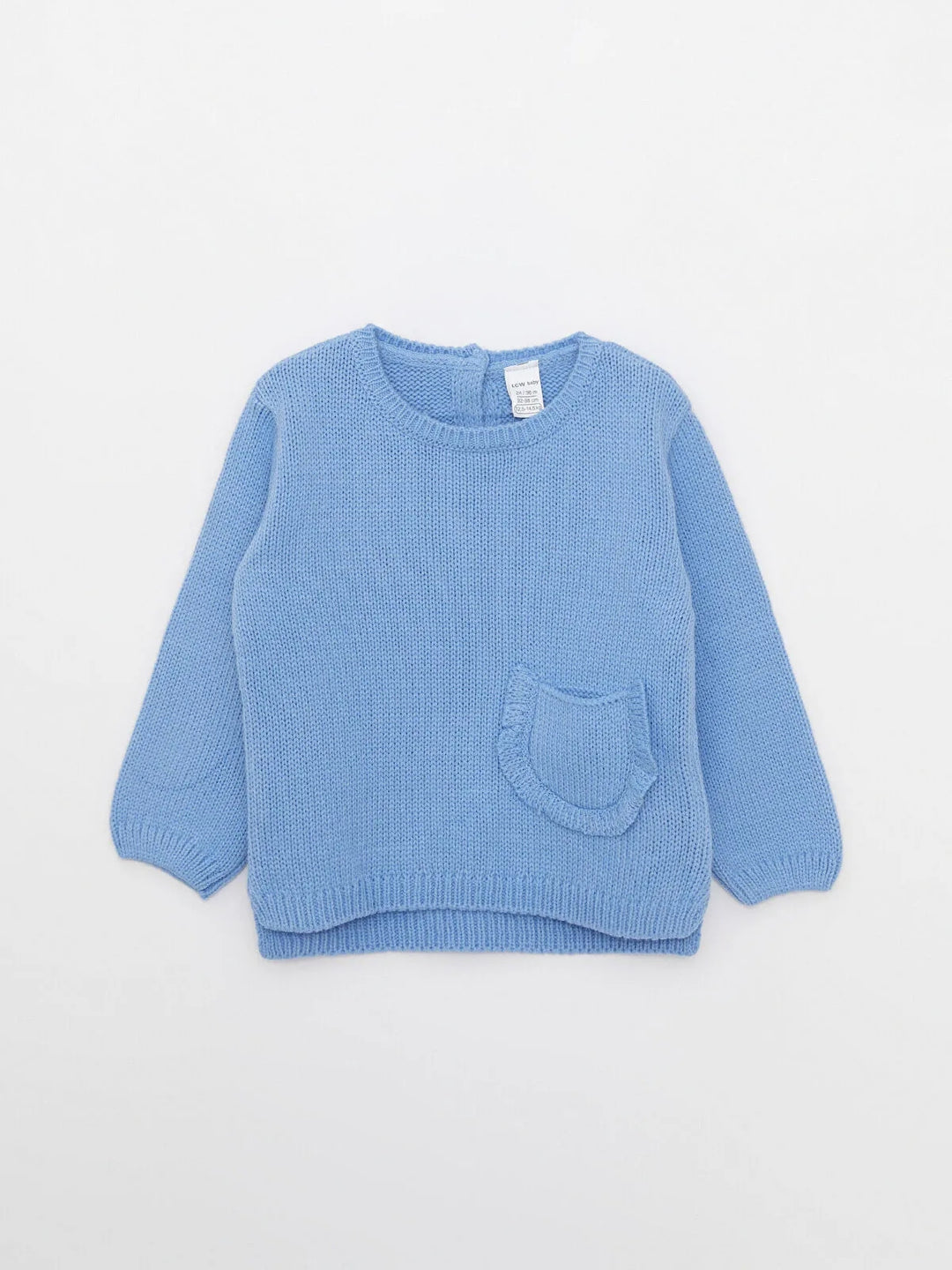 Crew Neck Long Sleeve Basic Baby Girls Knitwear Sweater