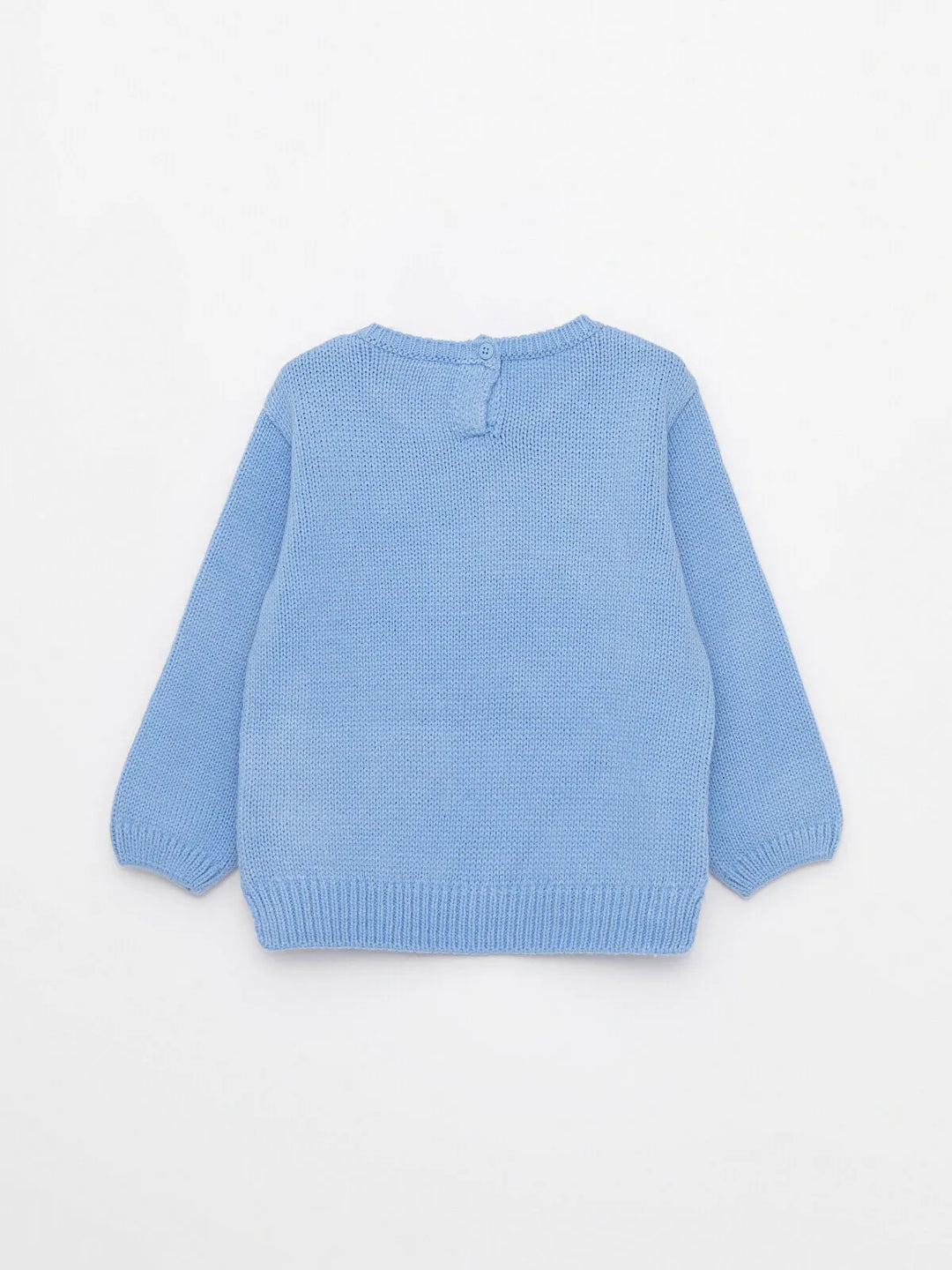 Crew Neck Long Sleeve Basic Baby Girls Knitwear Sweater