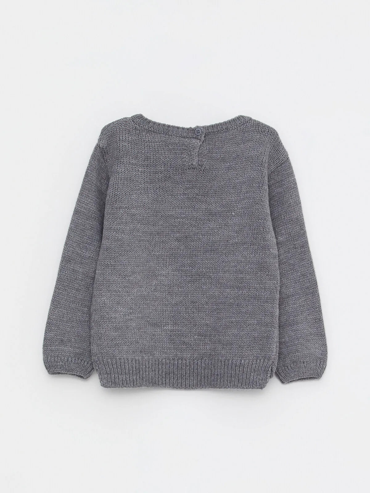 Crew Neck Long Sleeve Basic Baby Girls Knitwear Sweater