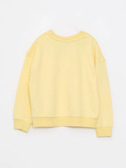 Crew Neck Basic Long Sleeve Girls Sweatshirt