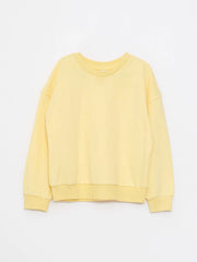 Crew Neck Basic Long Sleeve Girls Sweatshirt