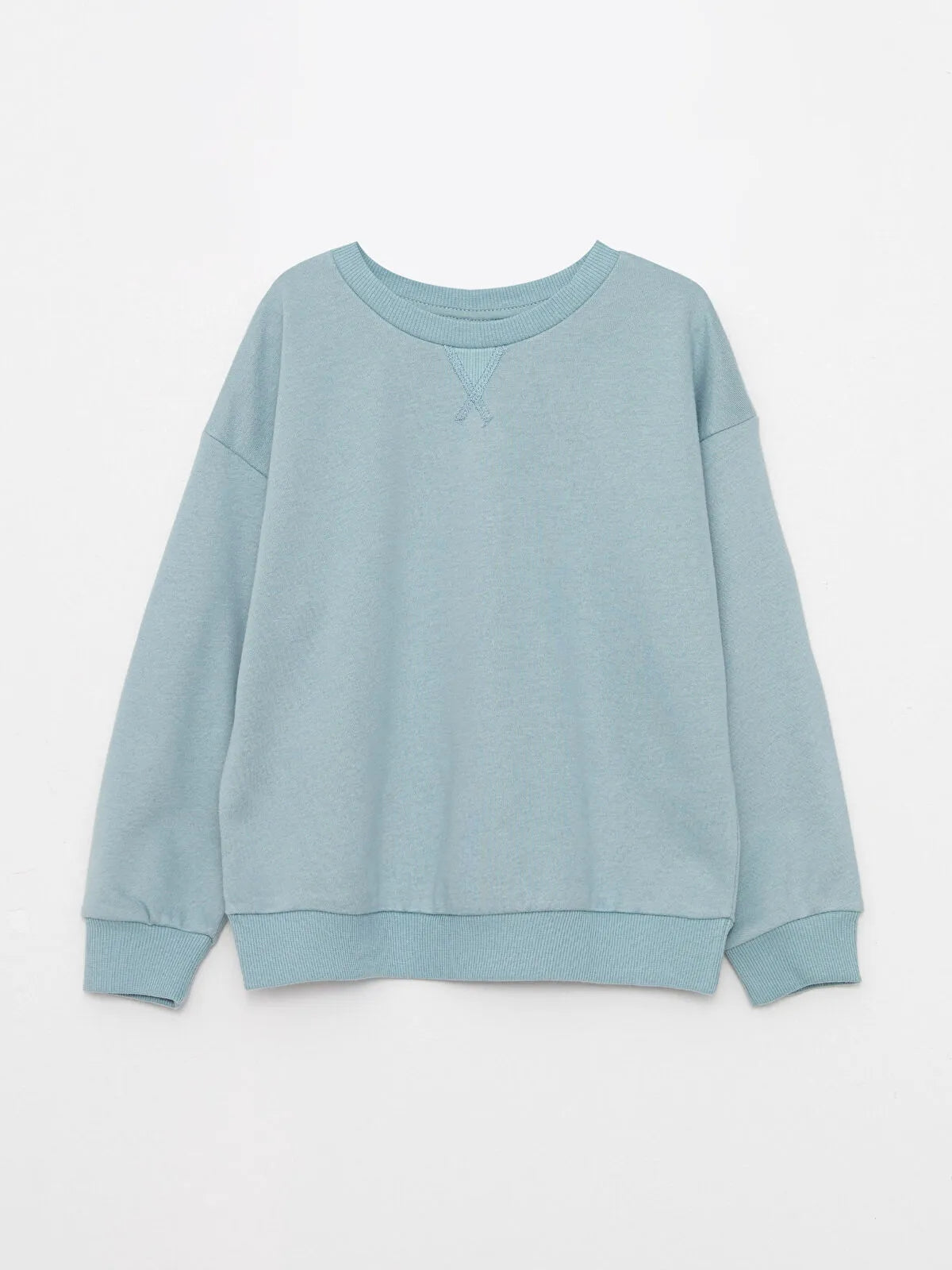 Crew Neck Basic Long Sleeve Girls Sweatshirt