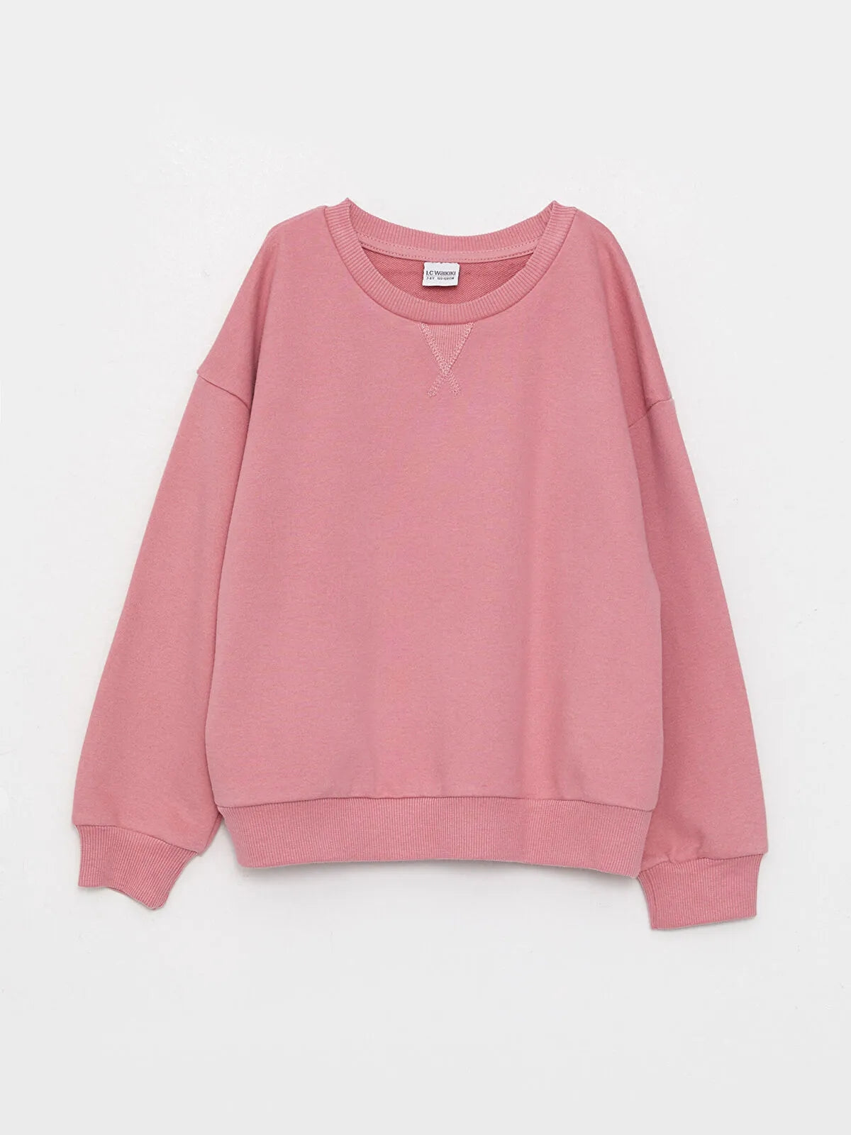 Crew Neck Basic Long Sleeve Girls Sweatshirt