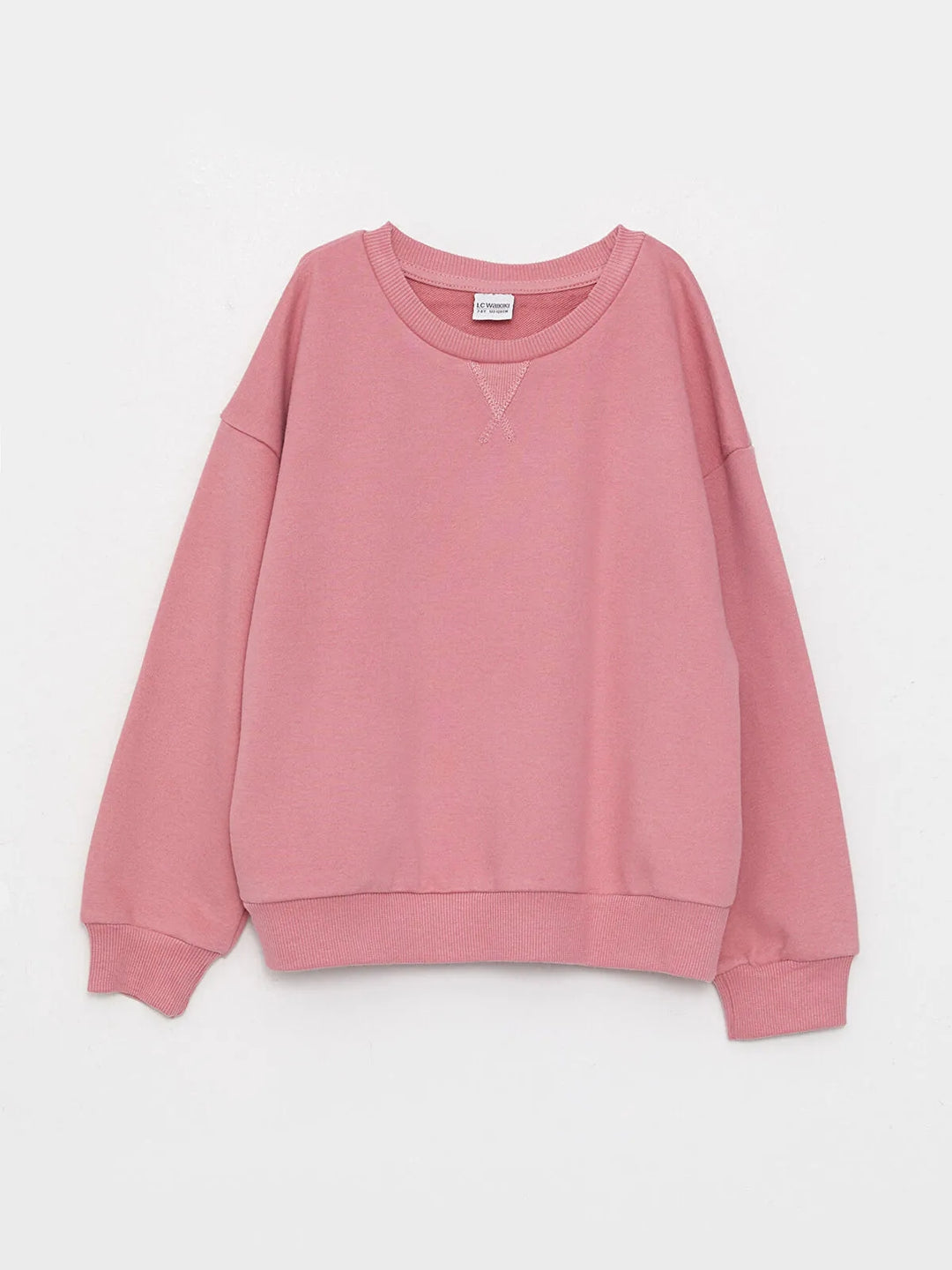 Crew Neck Basic Long Sleeve Girls Sweatshirt