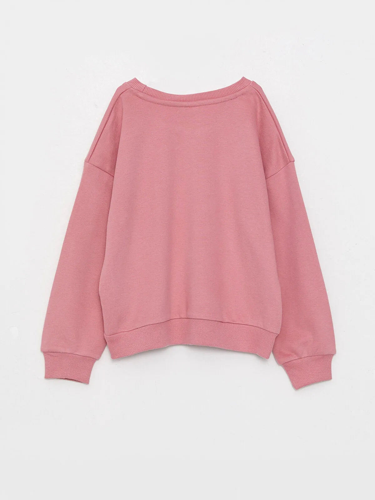 Crew Neck Basic Long Sleeve Girls Sweatshirt