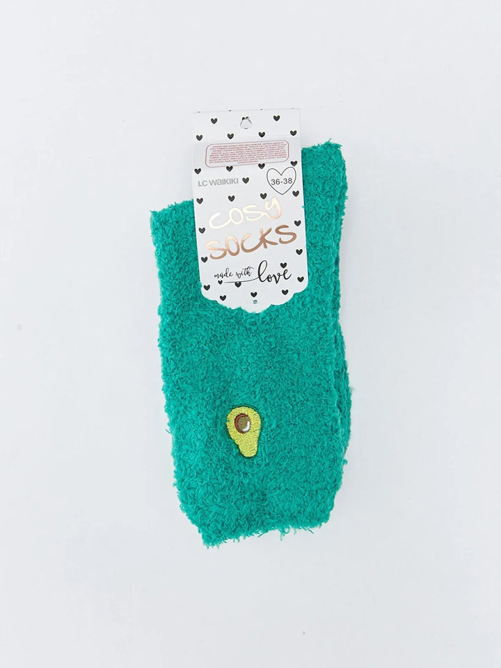 Embroidered Women Home Socks