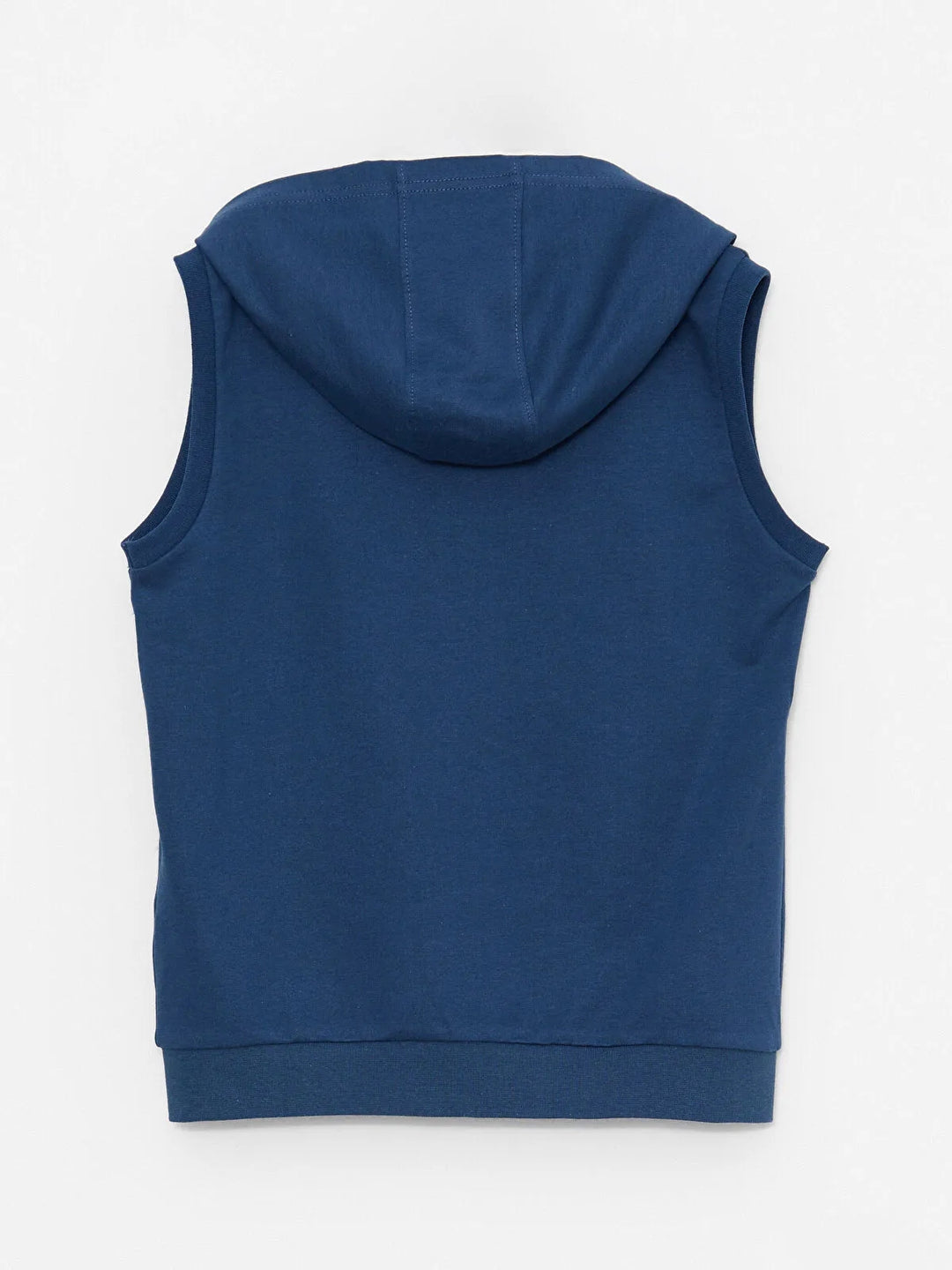Hooded Printed Boy Zipper Vest