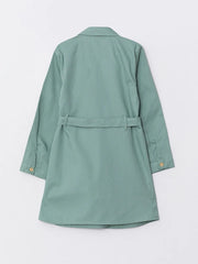 Shirt Collar Basic Long Sleeve Girls Dress