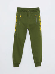 Boys Jogger Sweatpants With Elastic Waist Printed