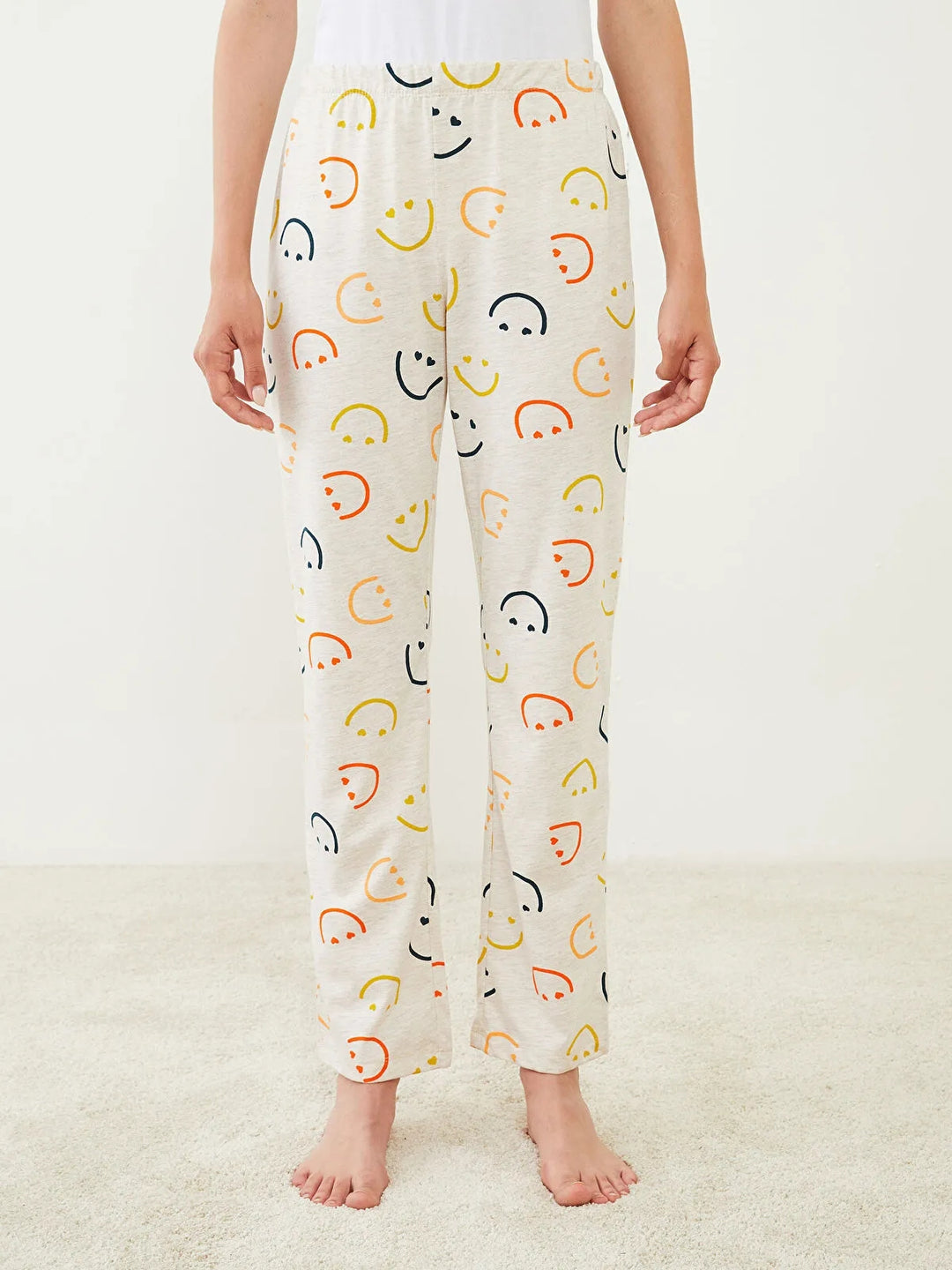 Women Pajama Bottoms With Elastic Waist Patterned