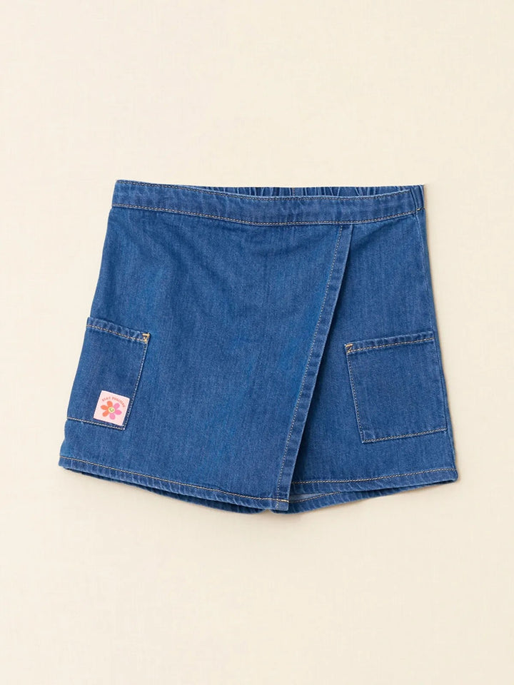 Basic Girl Jean Short Skirt
