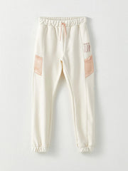Girls Jogger Sweatpants With Elastic Waist Printed
