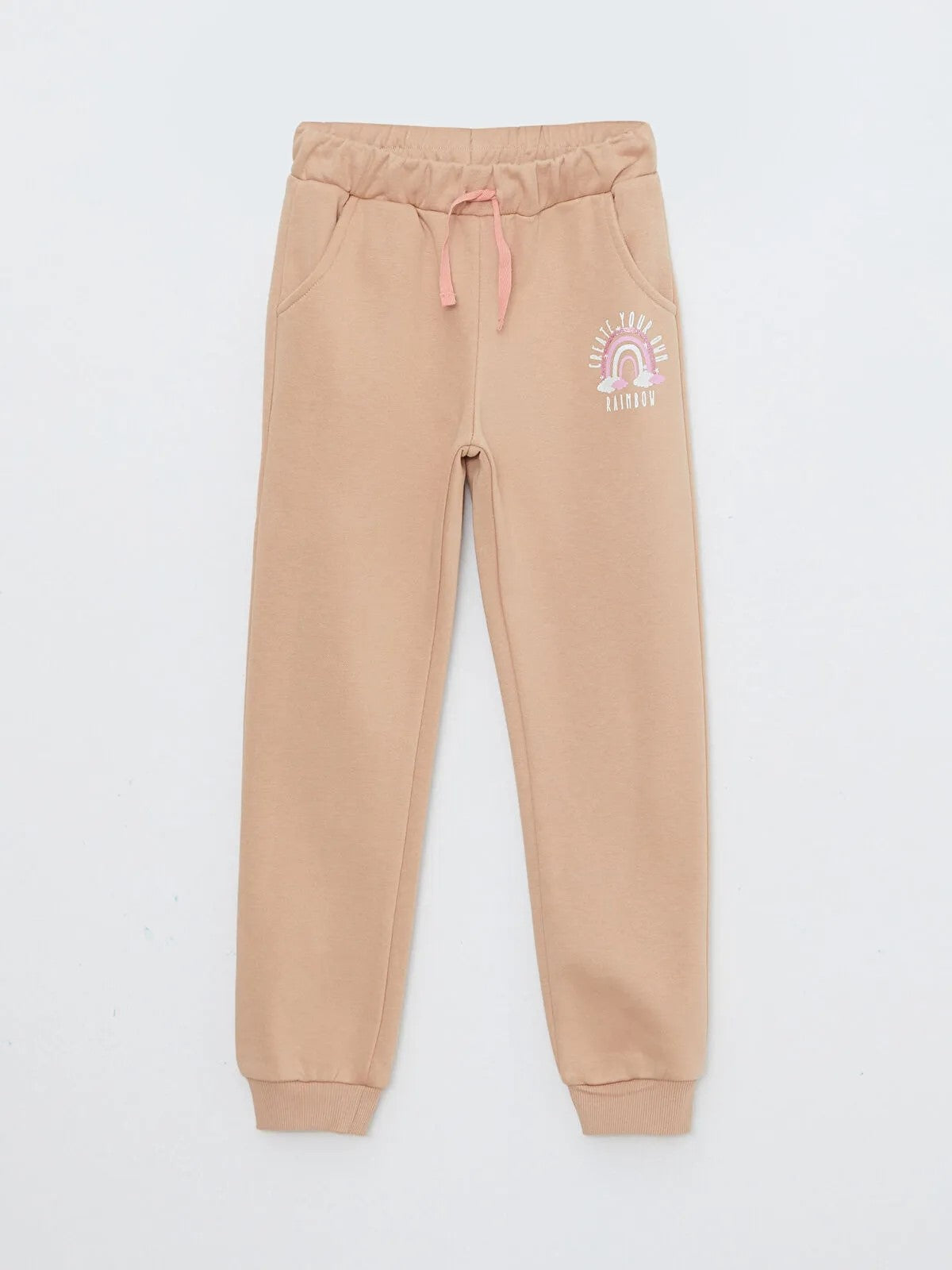 Girls Jogger Sweatpants With Elastic Waist Printed