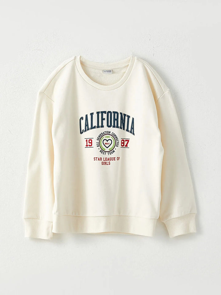 Sweatshirt For Girls With A Pattern