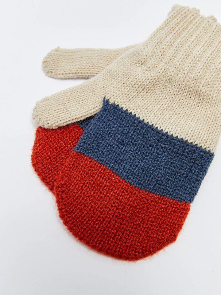 Color Block Boy Scarf, Beanie And Glove Set