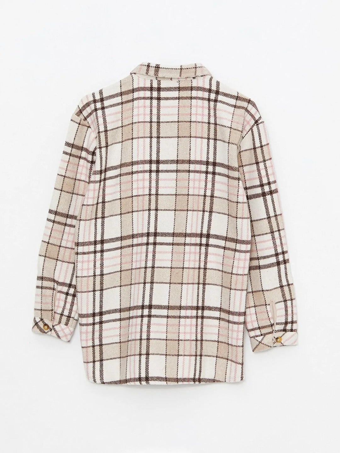 Plaid Long Sleeve Girls Shirt Jacket