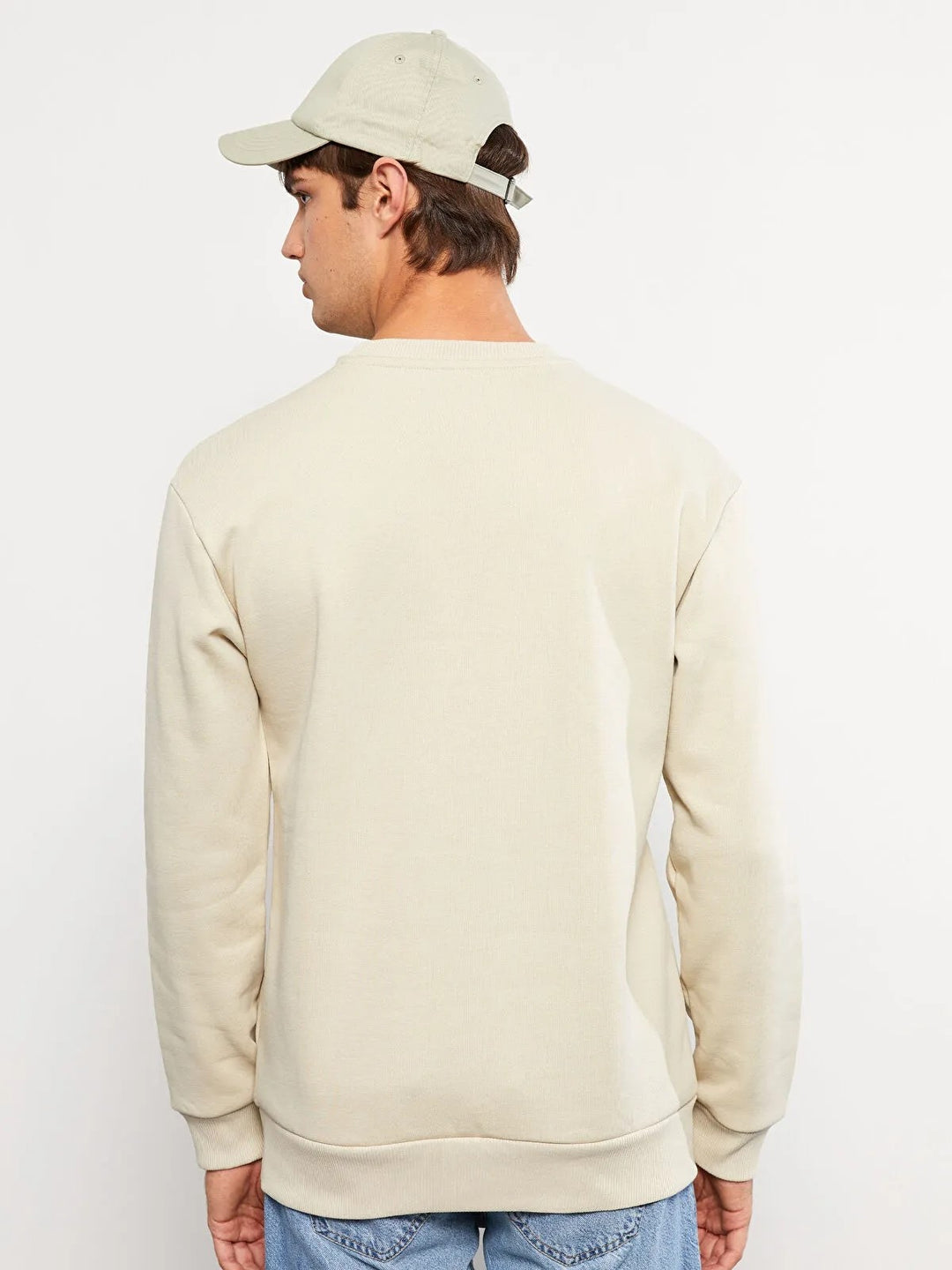 Crew Neck Long Sleeve Printed Men Sweatshirt