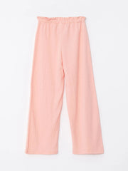 Elastic Waist Basic Wide Leg Girls Trousers