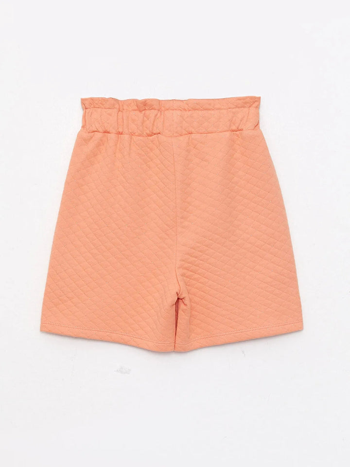 Girls Short Skirt With Elastic Waist Quilted Pattern