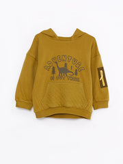 Hooded Long Sleeve Printed Baby Boy Sweatshirt