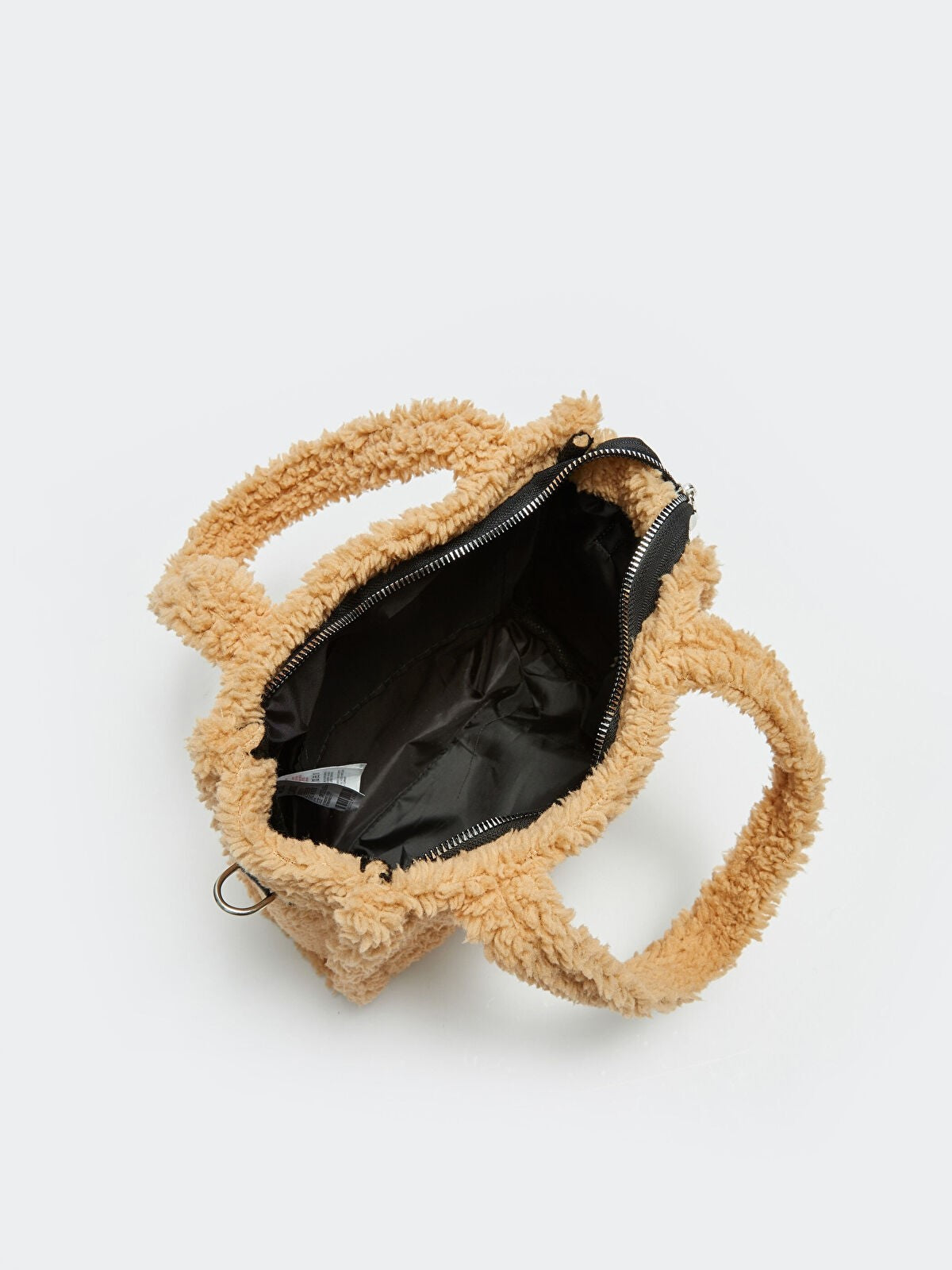 Label Printed Fur Women Handbag