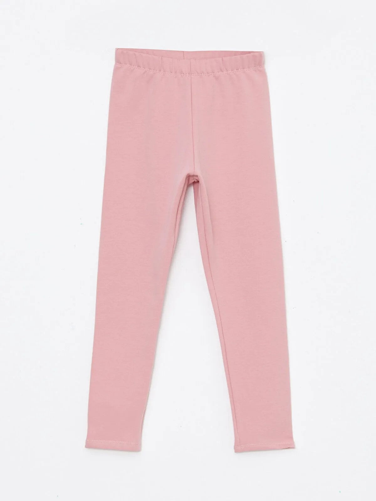 Elastic Waist Basic Fleece Lined Girls Long Leggings