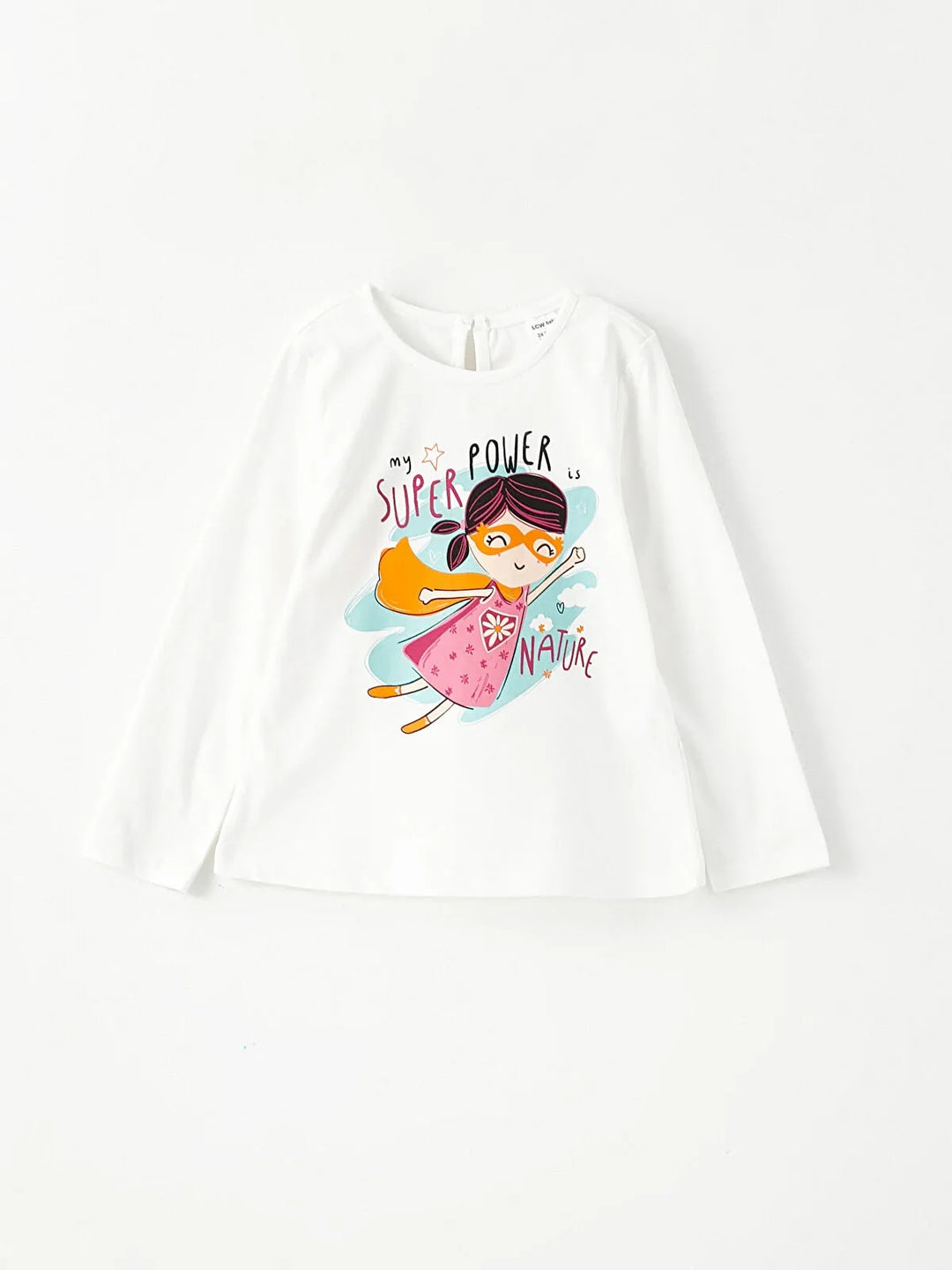Crew Neck Short Sleeve Printed Cotton Baby Girls T-Shirt 2 Pack