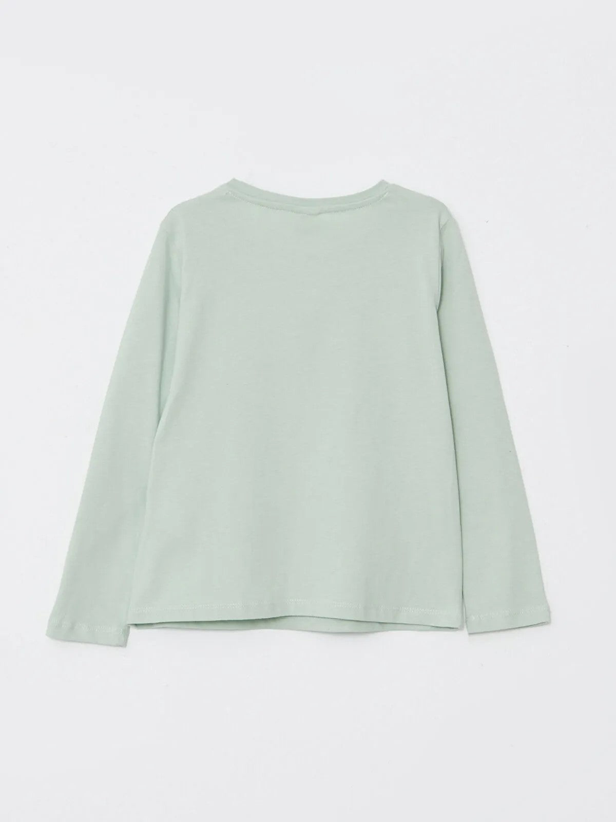 Crew Neck Embroidered Long Sleeve Girls T-Shirt