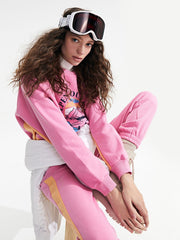 Crew Neck Printed Long Sleeve Women Sweatshirt