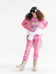 Crew Neck Printed Long Sleeve Women Sweatshirt