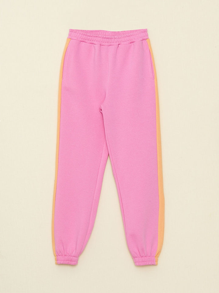 Elastic Waist Color Block Women Jogger Sweatpants